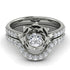 A lady's Rose Bridal Set Diamond Ring - Elena no. 3